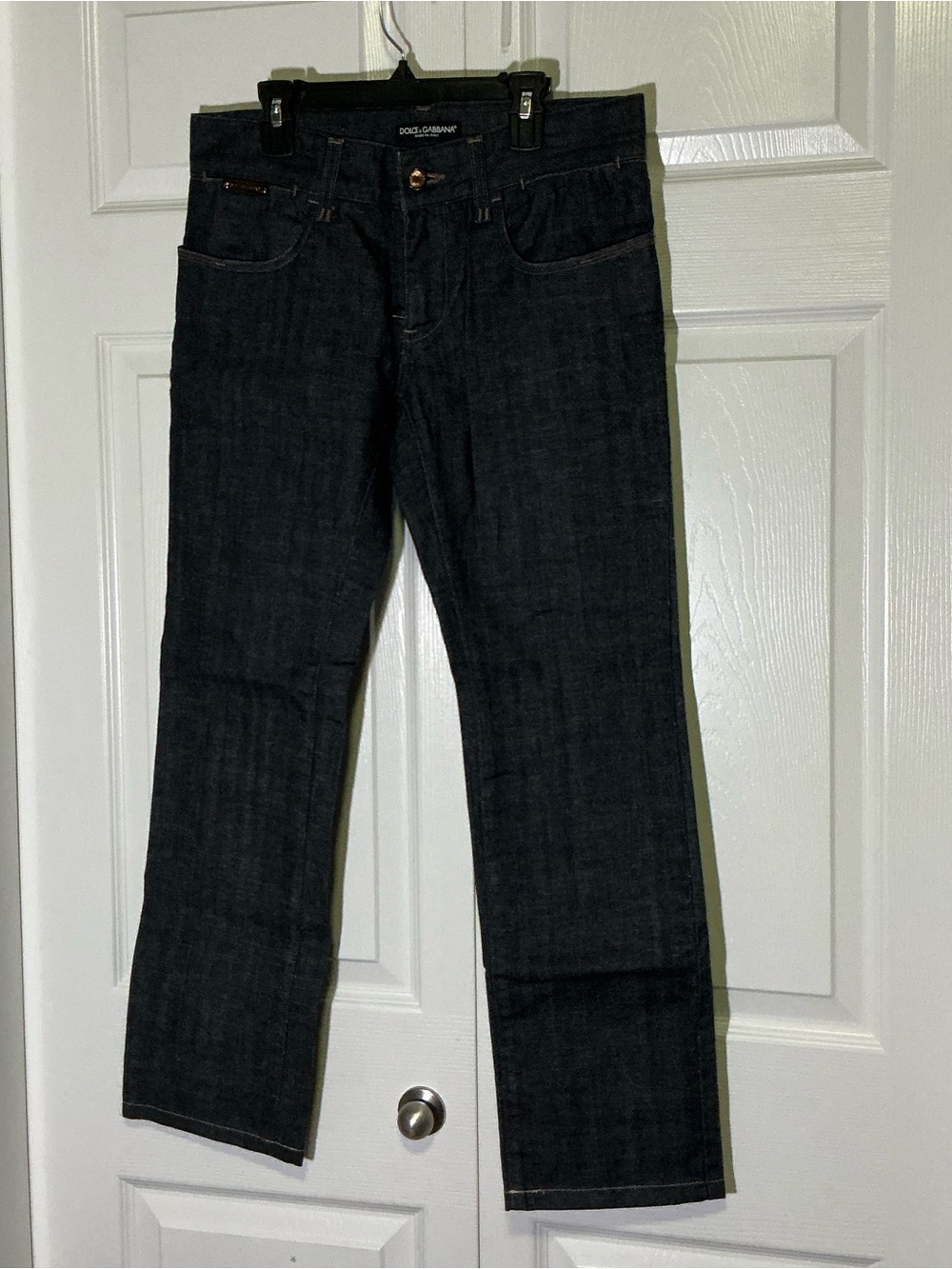 Dolce & Gabbana Women's Dark Blue Straight-Leg Jeans